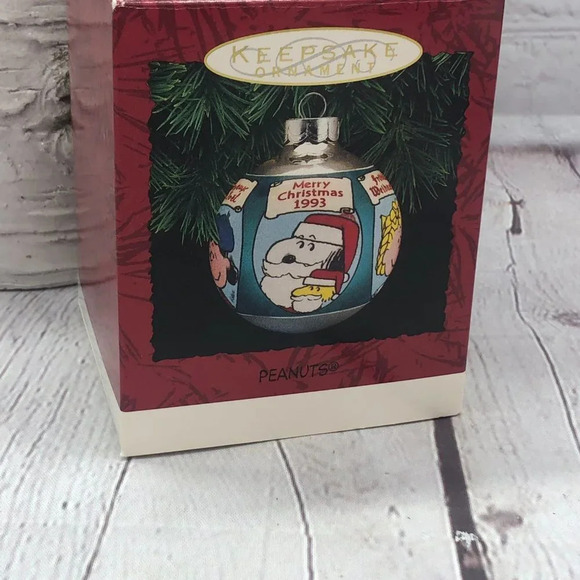 vintage Hallmark keepsake ornaments peanuts 1993 glass ball - Picture 2 of 8